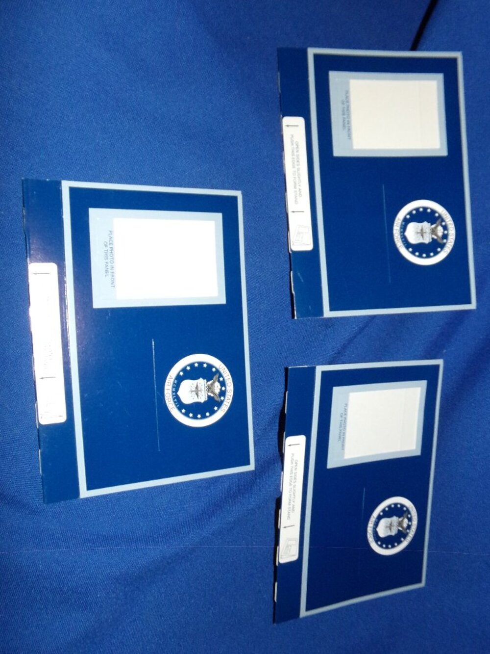 Vintage - New Set of 3 Cardboard US Air Force Pop-Up Photo Frames - 1947 Seal